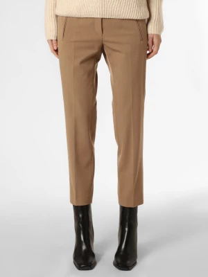 Zerres Spodnie Kobiety Sztuczne włókno beżowy|brązowy jednolity,