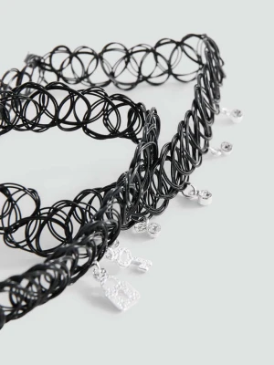 Zestaw 2 naszyjników choker czarny - Dzieci - Rozmiar uniwersalny - MANGO KIDS