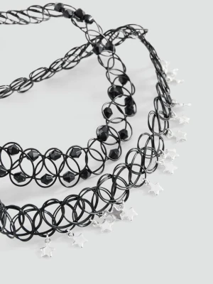 Zestaw 2 naszyjników choker czarny - Dzieci - Rozmiar uniwersalny - MANGO KIDS