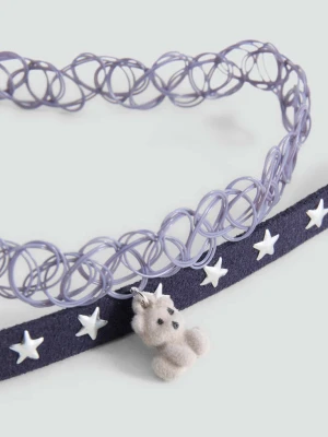 Zestaw 2 naszyjników choker granatowy - Dzieci - Rozmiar uniwersalny - MANGO KIDS