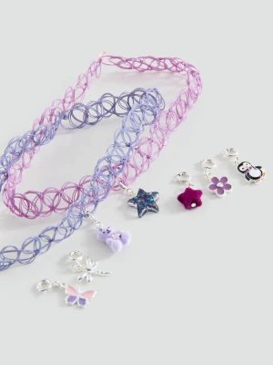 Zestaw 2 naszyjników choker liliowy - Dzieci - Rozmiar uniwersalny - MANGO KIDS