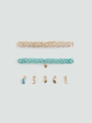 Zestaw 2 naszyjników choker złoty - Dzieci - Rozmiar uniwersalny - MANGO KIDS