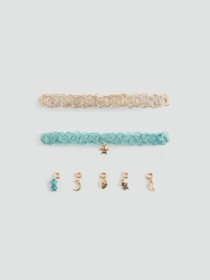 Zdjęcie produktu Zestaw 2 naszyjników choker złoty - Dzieci - Rozmiar uniwersalny - MANGO KIDS