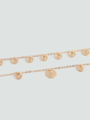 Zestaw 2 naszyjników złoty - Dziewczyna - Rozmiar uniwersalny - MANGO TEEN