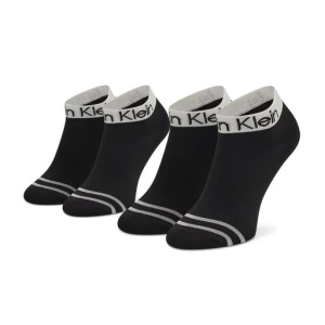Zestaw 2 par niskich skarpet damskich Calvin Klein 701218775 Czarny