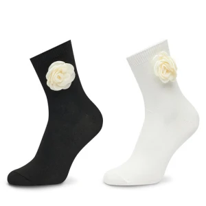 Zestaw 2 par wysokich skarpet damskich Aldo Rosettesocks 13939716 Czarny