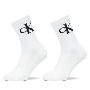 Zestaw 2 par wysokich skarpet damskich Calvin Klein Jeans 701228811 Biały