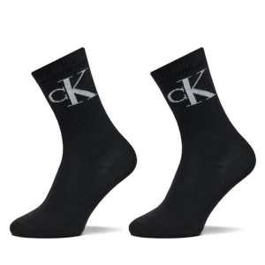 Zestaw 2 par wysokich skarpet damskich Calvin Klein Jeans 701228811 Czarny