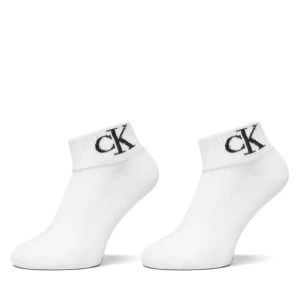 Zestaw 2 par wysokich skarpet damskich Calvin Klein Jeans 701228813 Biały