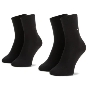 Zestaw 2 par wysokich skarpet damskich Tommy Hilfiger 371221 Czarny