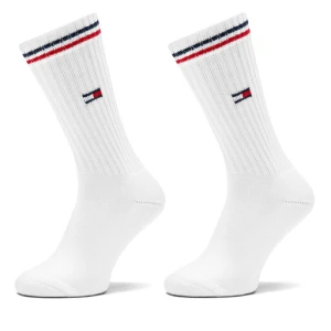 Zestaw 2 par wysokich skarpet damskich Tommy Hilfiger 701228176 Biały