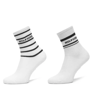 Zestaw 2 par wysokich skarpet damskich Tommy Hilfiger 701236457 Écru