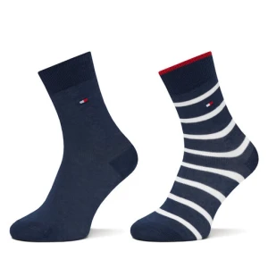 Zestaw 2 par wysokich skarpet dziecięcych Tommy Hilfiger 701229939 Granatowy