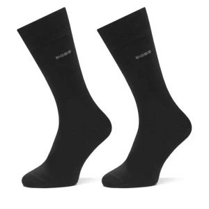 Zestaw 2 par wysokich skarpet męskich BOSS 2P RS Tom 50534901 Czarny
