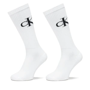 Zestaw 2 par wysokich skarpet męskich Calvin Klein Jeans 701228802 Biały