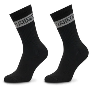 Zestaw 2 par wysokich skarpet męskich Emporio Armani Underwear 303122 4F328 00020 Czarny