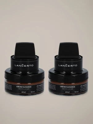 Zestaw 2 Past do Butów Brązowych Lancerto