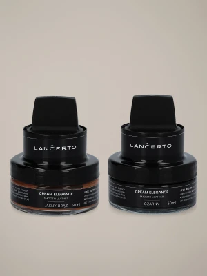 Zestaw 2 Past do Butów Jasnobrązowa i Czarna Lancerto