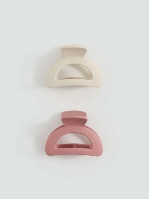 Zestaw 2 spinek do włosów pastelowy róż - Teen - Rozmiar uniwersalny - MANGO TEEN