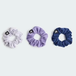Zestaw 3 gumek do włosów typu scrunchie Adidas fioletowy