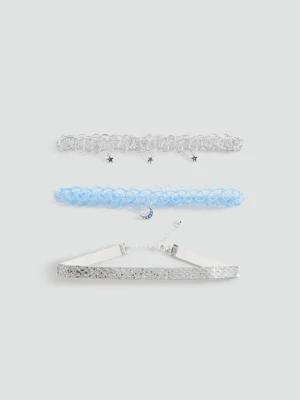 Zestaw 3 naszyjników choker srebrny - Dzieci - Rozmiar uniwersalny - MANGO KIDS