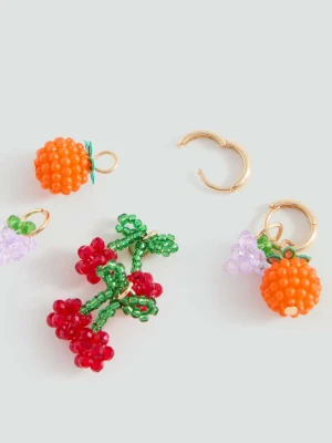 Zestaw 3 par kolczyków złoty - Dzieci - Rozmiar uniwersalny - MANGO KIDS