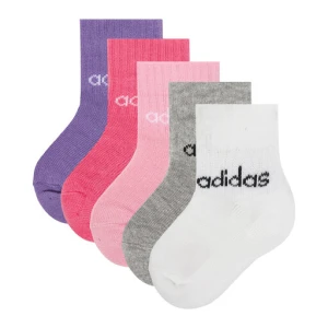 Zestaw 3 par niskich skarpet dziecięcych adidas Kids Lin Ank 5P JF8541 Kolorowy