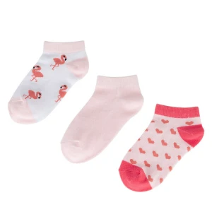 Zestaw 3 par niskich skarpet dziecięcych JENNY 7KB-001-SS25 (3-PACK) Różowy