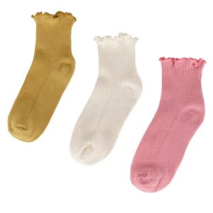 Zestaw 3 par niskich skarpet dziecięcych JENNY 7KB-003-SS25 (3-pack) Żółty