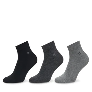 Zestaw 3 par niskich skarpet męskich Calvin Klein 701234209 Szary