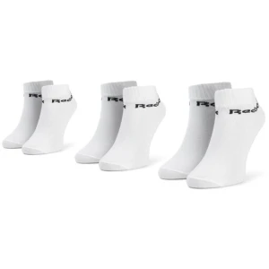 Zestaw 3 par niskich skarpet unisex Reebok Act Core Ankle Sock 3p FL5227 Biały