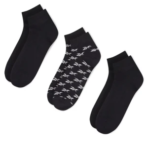 Zestaw 3 par niskich skarpet unisex Reebok CL FO Ankle Sock 3P GG6675 Czarny