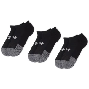 Zestaw 3 par niskich skarpet unisex Under Armour Heatgear No Show Sock 1346755-001 Czarny