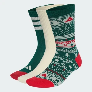 ZESTAW 3 PAR SKARPET adidas CHRISTMAS GRAPHIC CREW zielony