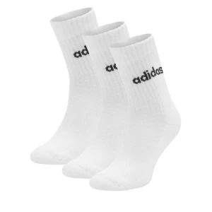 Zestaw 3 par wysokich skarpet damskich adidas HT3455 3-PACK Biały