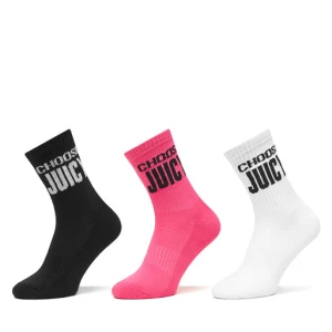 Zestaw 3 par wysokich skarpet damskich Juicy Couture JCAXS125707 Kolorowy