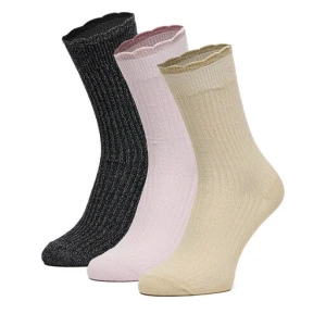 Zestaw 3 par wysokich skarpet damskich Nine West CEO_AS_NW_07_W_AW25 (3 PACK) mix Różowy