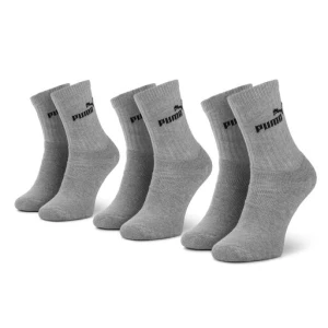Zestaw 3 par wysokich skarpet damskich Puma 90712903 r. 35/38 Szary