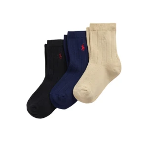 Zestaw 3 par wysokich skarpet dziecięcych Polo Ralph Lauren 443979301001 Kolorowy