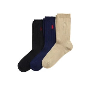 Zestaw 3 par wysokich skarpet dziecięcych Polo Ralph Lauren 444979301001 Kolorowy