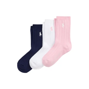 Zestaw 3 par wysokich skarpet dziecięcych Polo Ralph Lauren 447979308001 Kolorowy