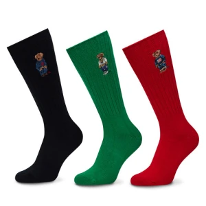 Zestaw 3 par wysokich skarpet męskich Polo Ralph Lauren 449973049001 Kolorowy