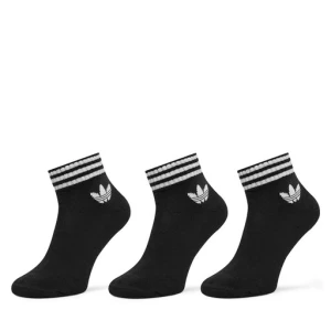 Zestaw 3 par wysokich skarpet unisex adidas 3-Stripes JV7436 Czarny