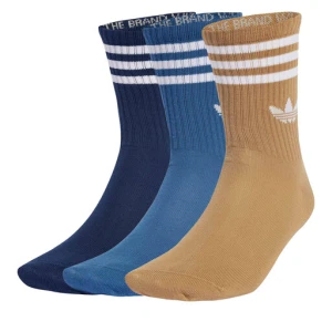 Zestaw 3 par wysokich skarpet unisex adidas 3-Stripes JZ4941 Kolorowy