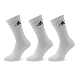 Zestaw 3 par wysokich skarpet unisex adidas Cushioned Crew Socks 3 Pairs HT3446 Biały