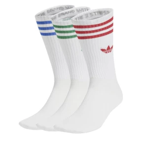 Zestaw 3 par wysokich skarpet unisex adidas High Crew JJ1984 Biały