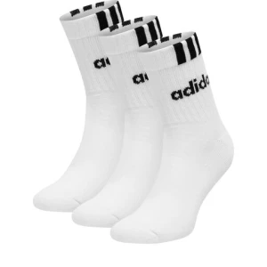 Zestaw 3 par wysokich skarpet unisex adidas HT3437 3-PACK Biały