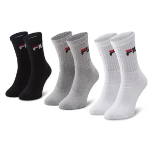 Zestaw 3 par wysokich skarpet unisex Fila F9505 Szary