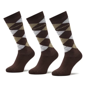 Zestaw 3 par wysokich skarpet unisex Horka Riding Socks 145450 Brązowy