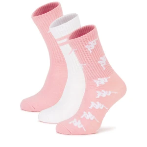 Zestaw 3 par wysokich skarpet unisex Kappa KR_SUPERT_SS25 (3-PACK) Różowy